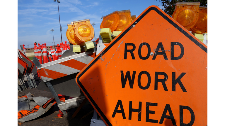 road work ahead sign