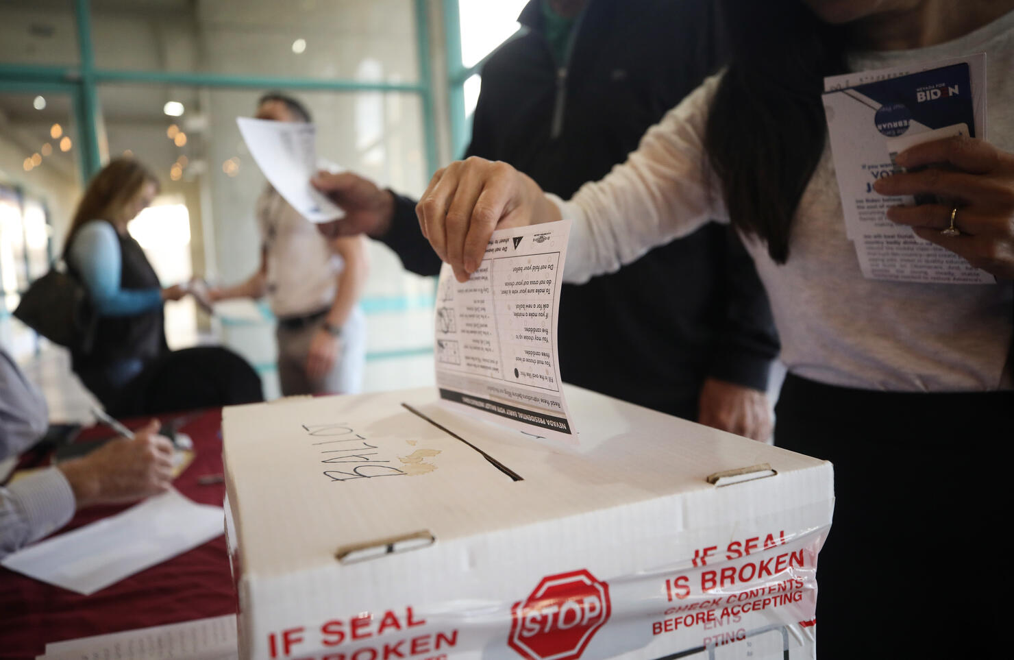 Early Voting Continues In Nevada Ahead Of State's Caucus Next Week