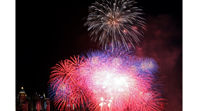 Fireworks Burst Over New York City On Fourth Of July