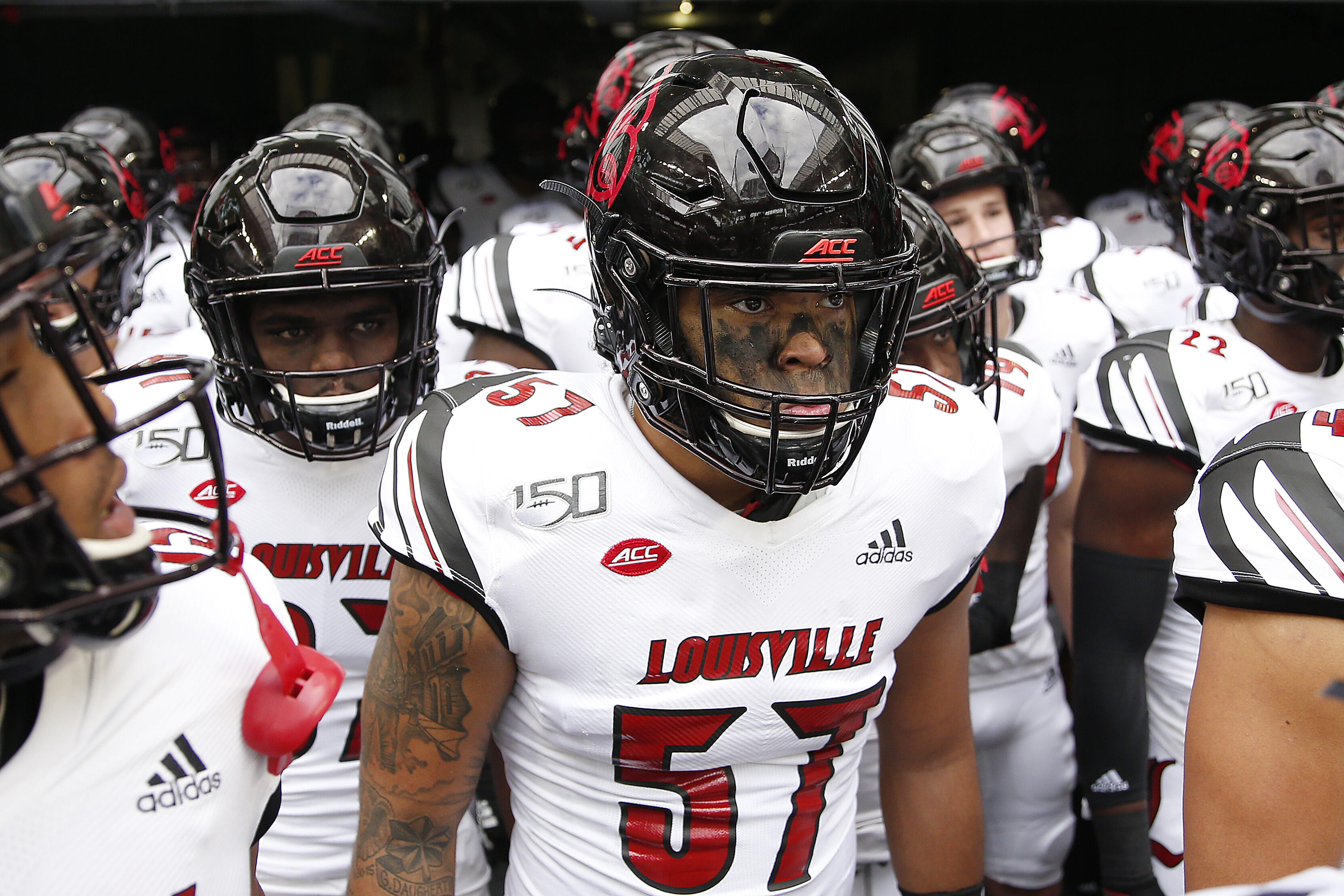 University of Louisville football helmets