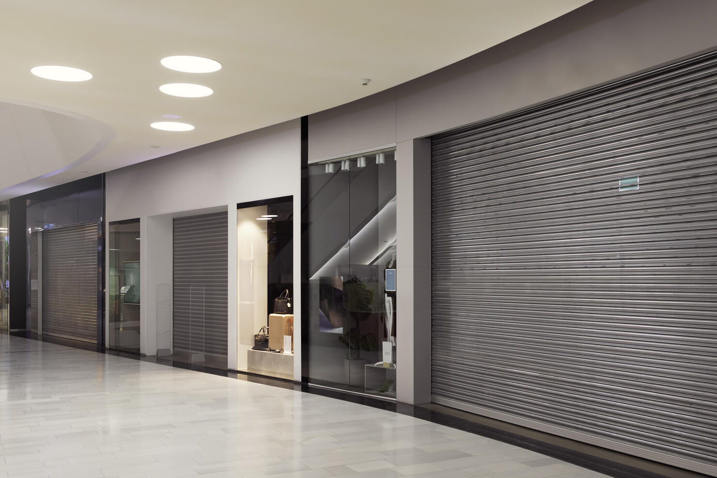 Closed shopping mall stores