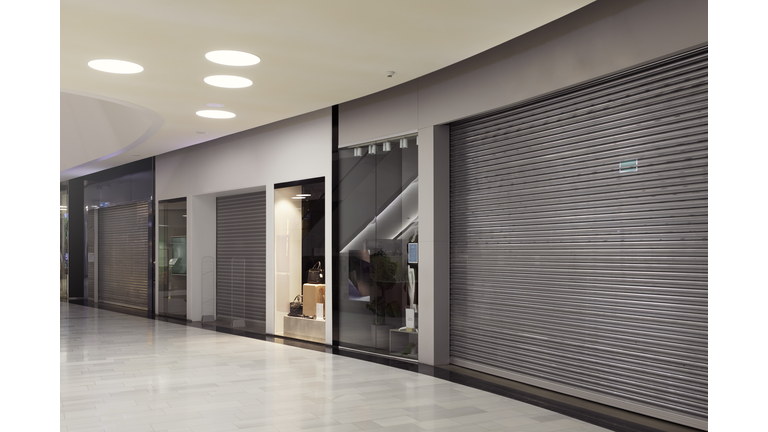Closed shopping mall stores