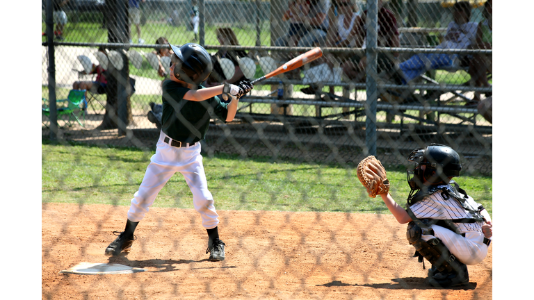 Sports: Little league baseball player at bat.