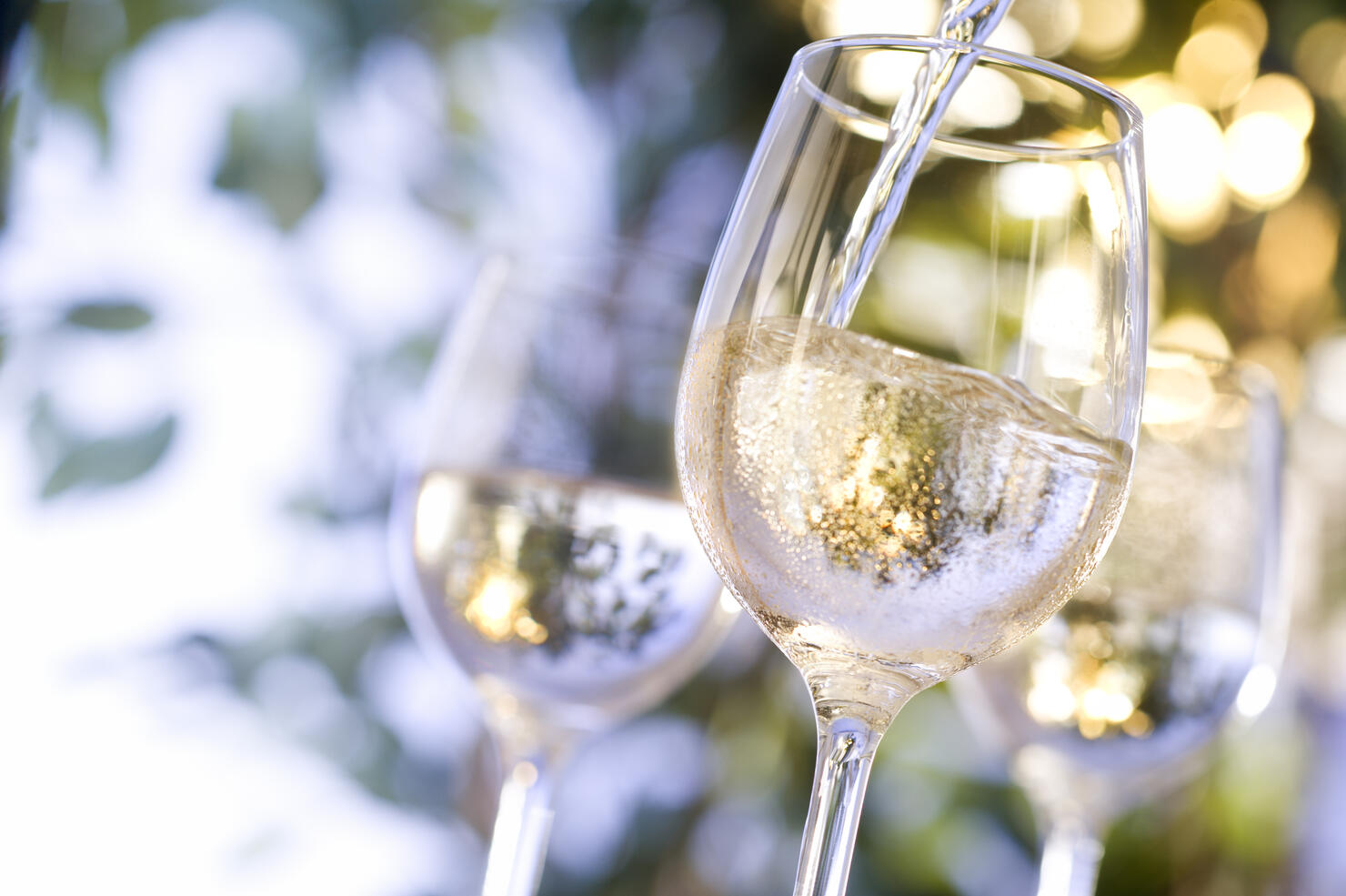 Wine being poured into glass
