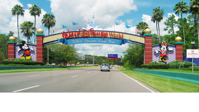 Entrance of Walt Disney World in Orlando, Florida