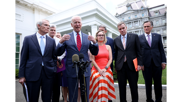 President Biden Meets With Bipartisan Group Of Senators At The White House On Infrastructure Deal