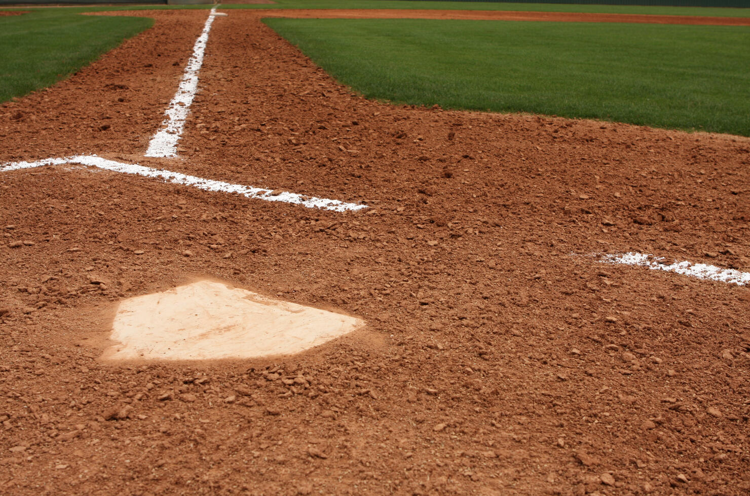 View of Home Plate on a Baseball Field