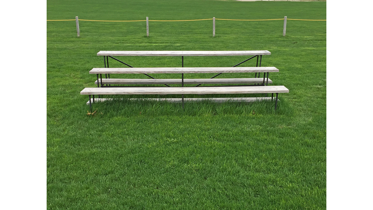 Bleach seating at sport's field