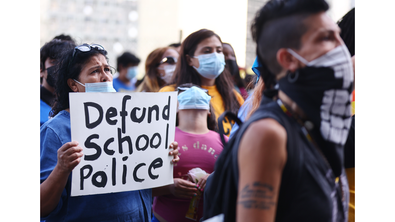 Protestors Call For Defunding Of Los Angeles School Police Department