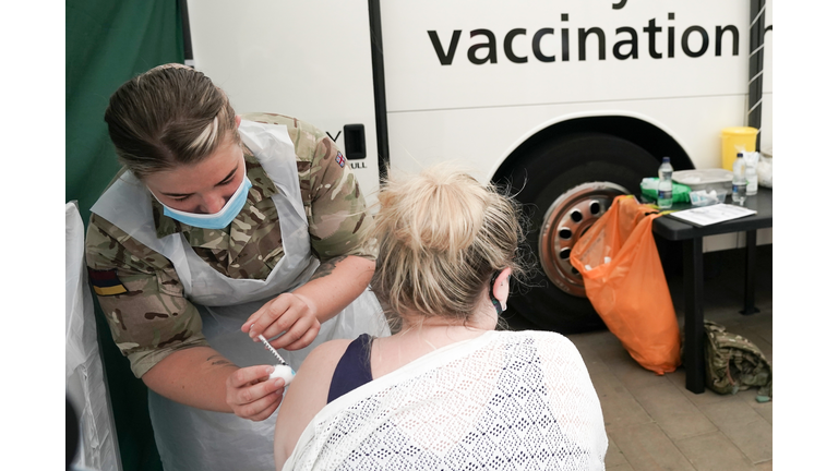 British Military Aid Vaccination Bus In Attempt To Halt The Spread Of The Delta Coronavirus Variant