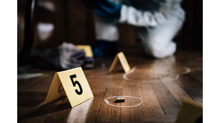 Close-Up Of Number At Crime Scene