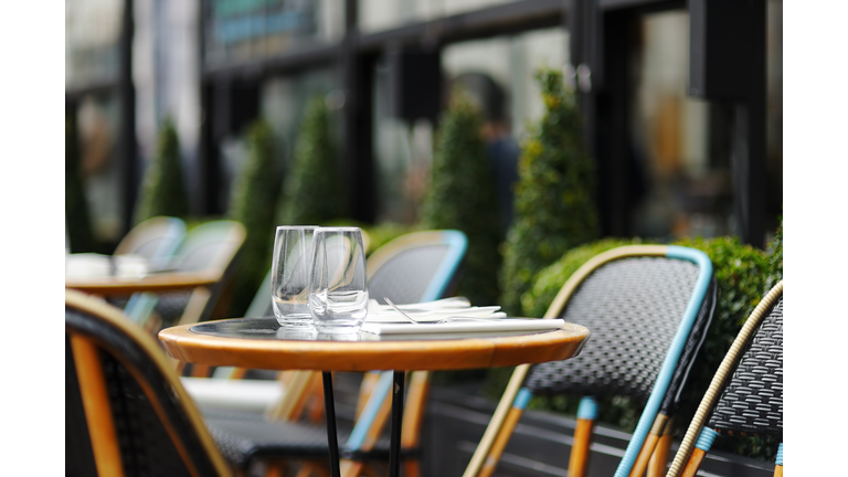 Stylish outdoor cafe