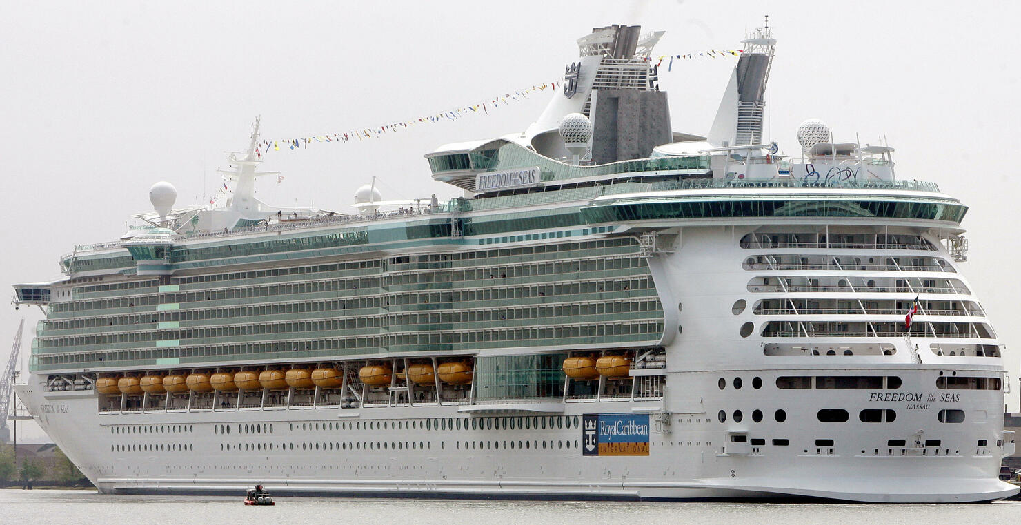 The new cruise ship Freedom of the Seas,
