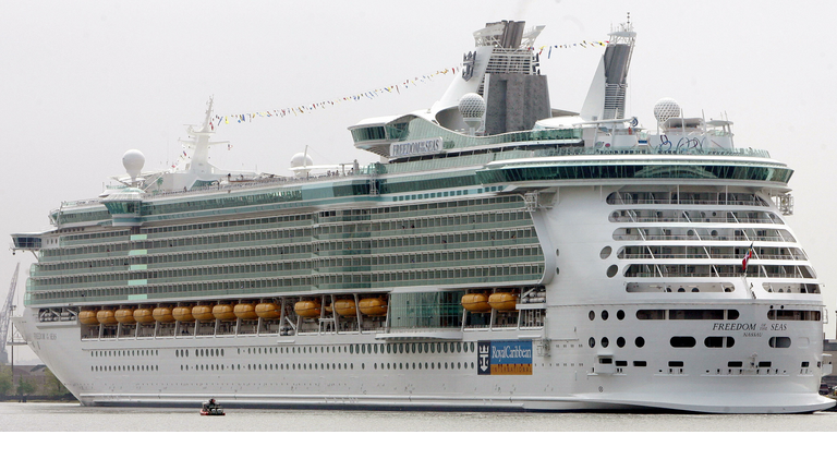 The new cruise ship Freedom of the Seas,