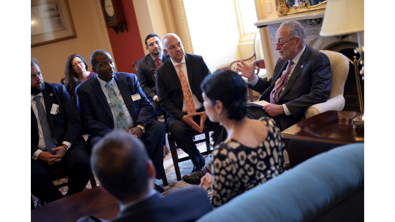 Senate Majority Leader Schumer Meets With Texas State Democrats At Capitol