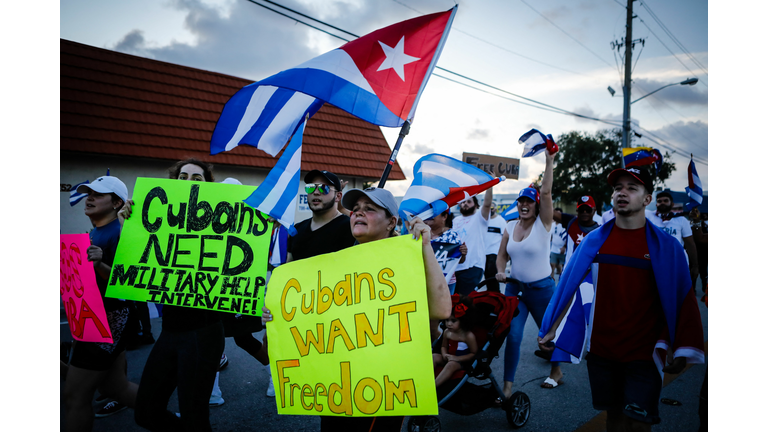 US-CUBA-POLITICS-UNREST-PROTEST