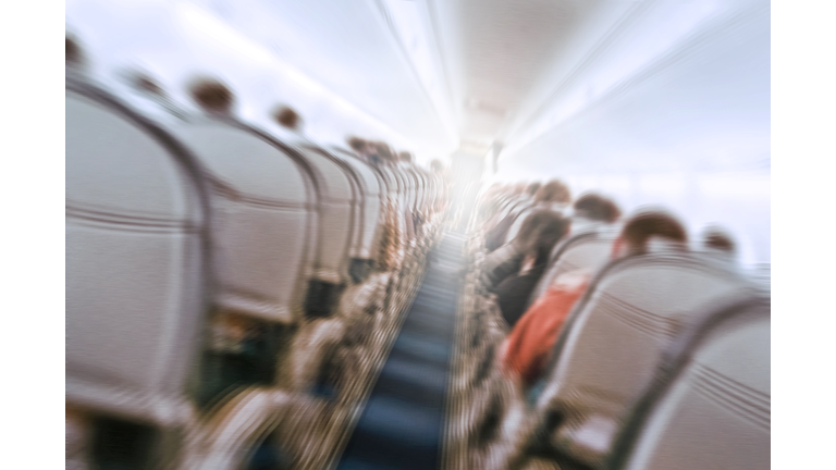 plane shakes during turbulence flying through the air hole.