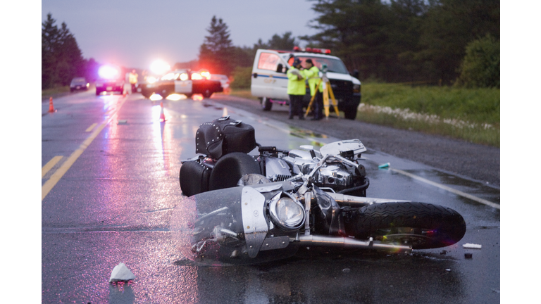 Motorcycle accident on Trans Canada Highway