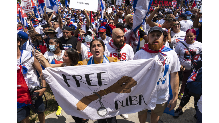 March And Rally In Support Of The Cuban People Held In Washington, D.C.