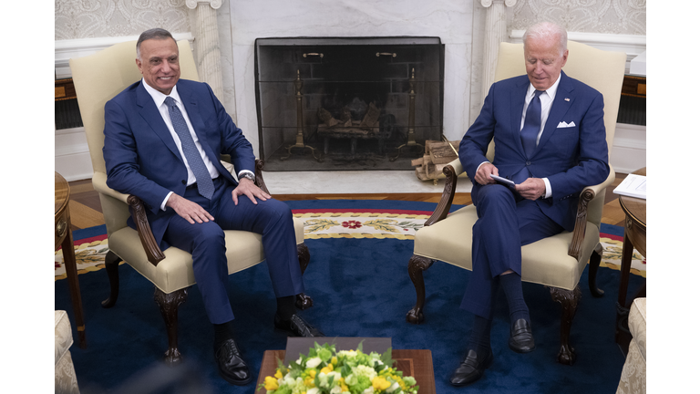 President Biden Meets With Iraqi PM In The Oval Office