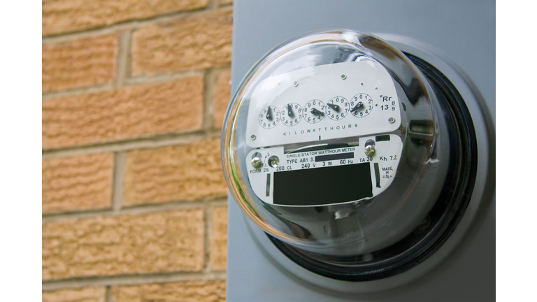Meter on a building to read the electricity