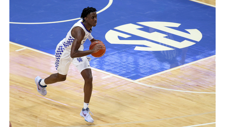 Terrence Clarke dribbles the ball
