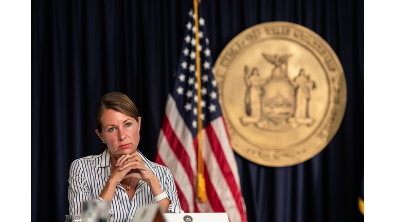 New York Governor Cuomo Holds Briefing In New York