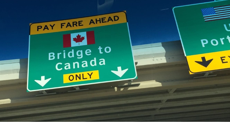 Bridge To Canada Sign