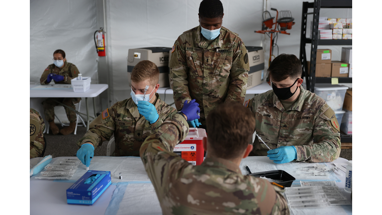 Floridians Get COVID-19 Vaccine At FEMA Vaccination Site In Miami Area