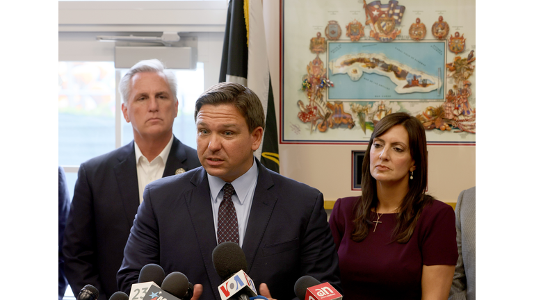 Minority Leader McCarthy And Florida Gov. De Santis Hold Press Conference On Cuba