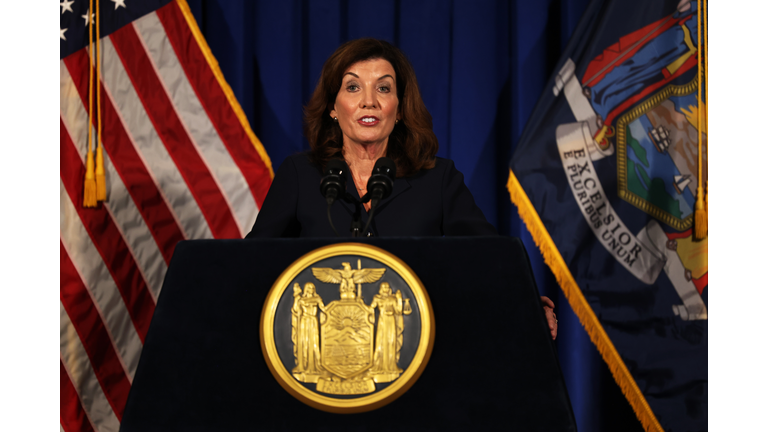 Incoming NY Governor Kathy Hochul Gives First Press Conference After Cuomo's Resignation