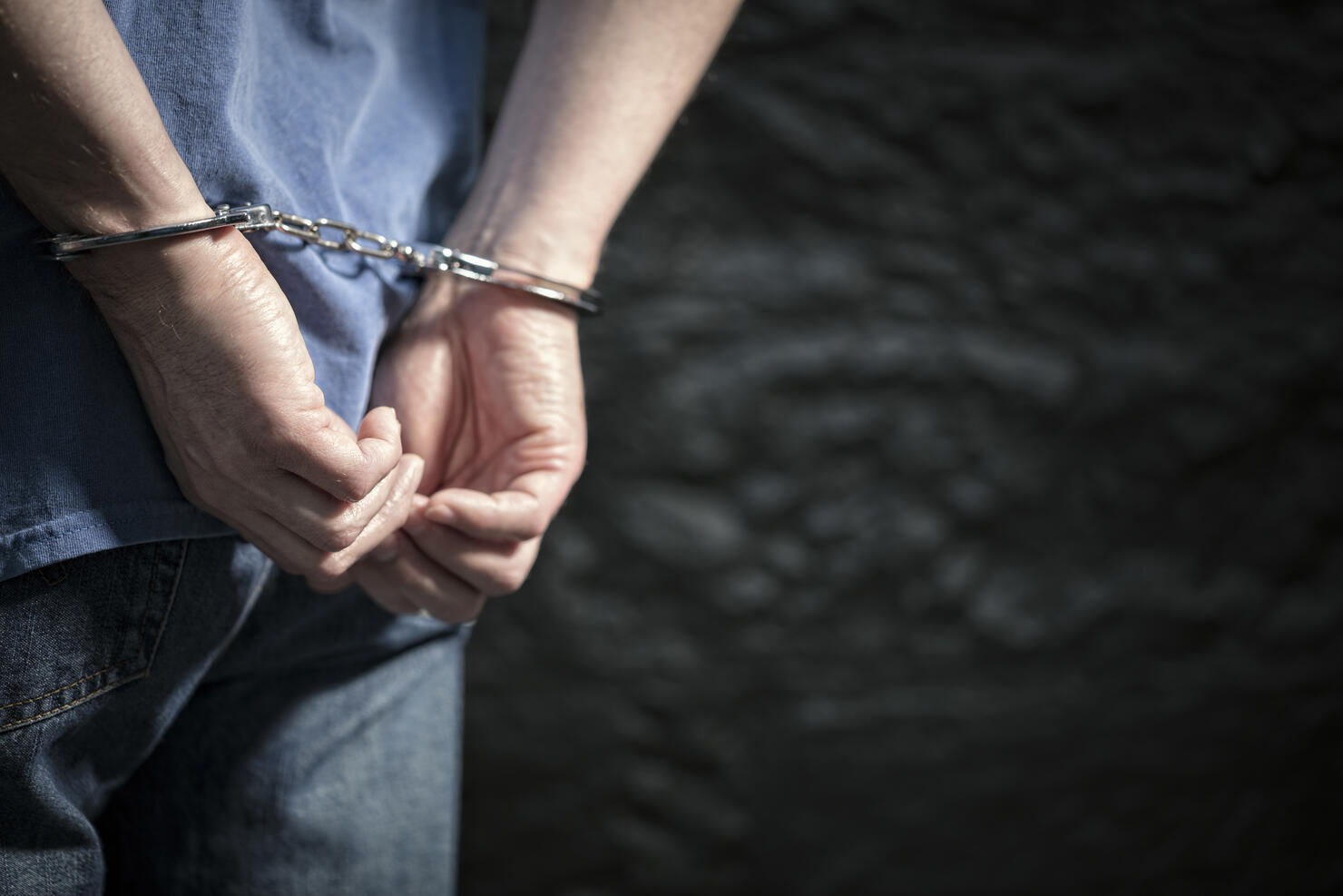 Criminal in handcuffs