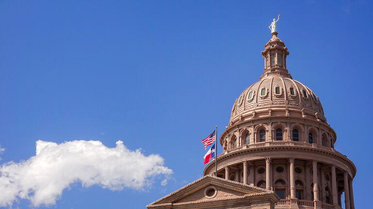 Dome of the Texas State Capitol Building in Austin