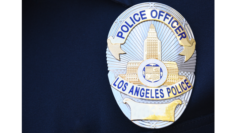 Close up of a Los Angeles Police Officer badge
