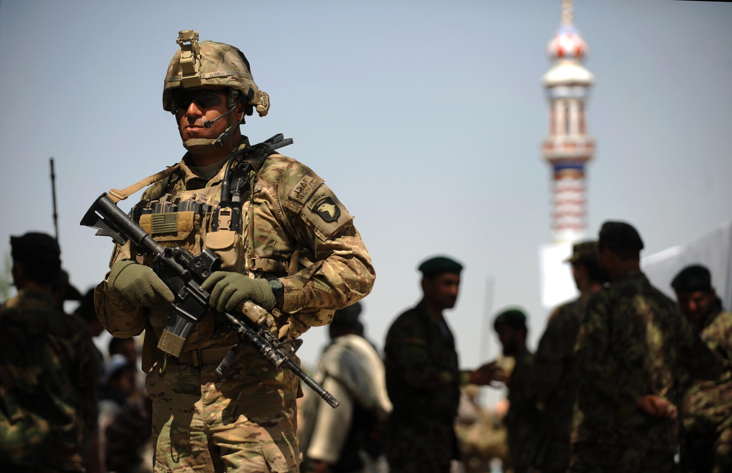 A US soldier from 1st Regiment 320 Field