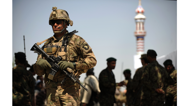A US soldier from 1st Regiment 320 Field