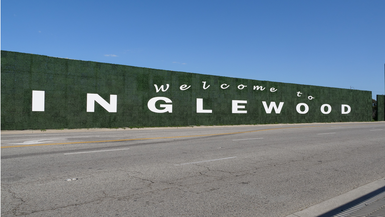 Welcome to Inglewood California Public Welcome Sign