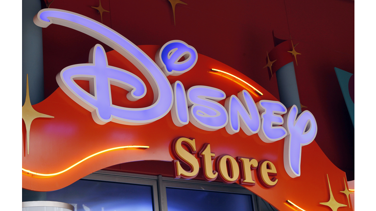 Logo of a Disney Store is seen at Disney