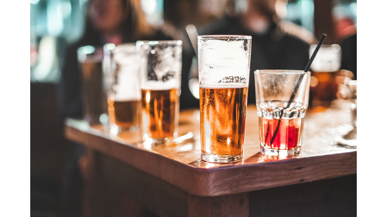 Close-up of drinks on a table