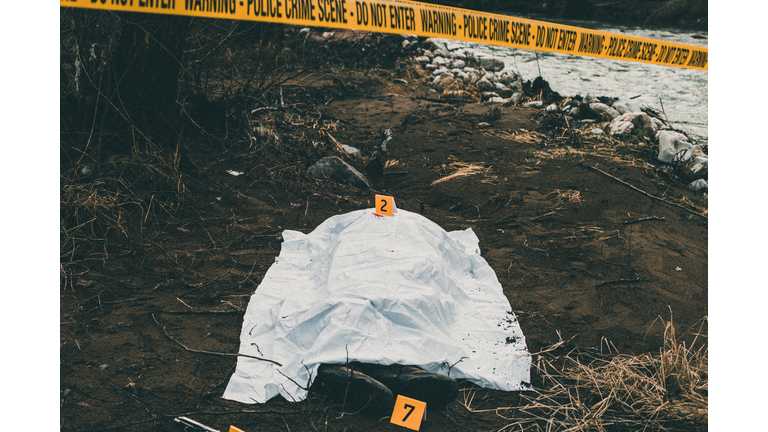 Crime scene by the river