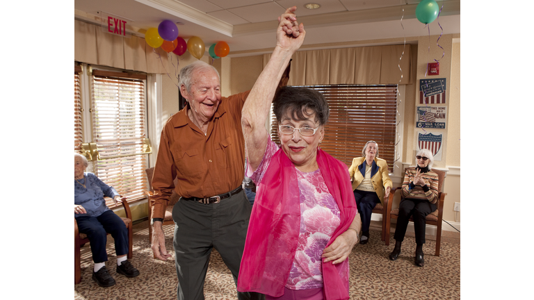 Seniors dancing at party