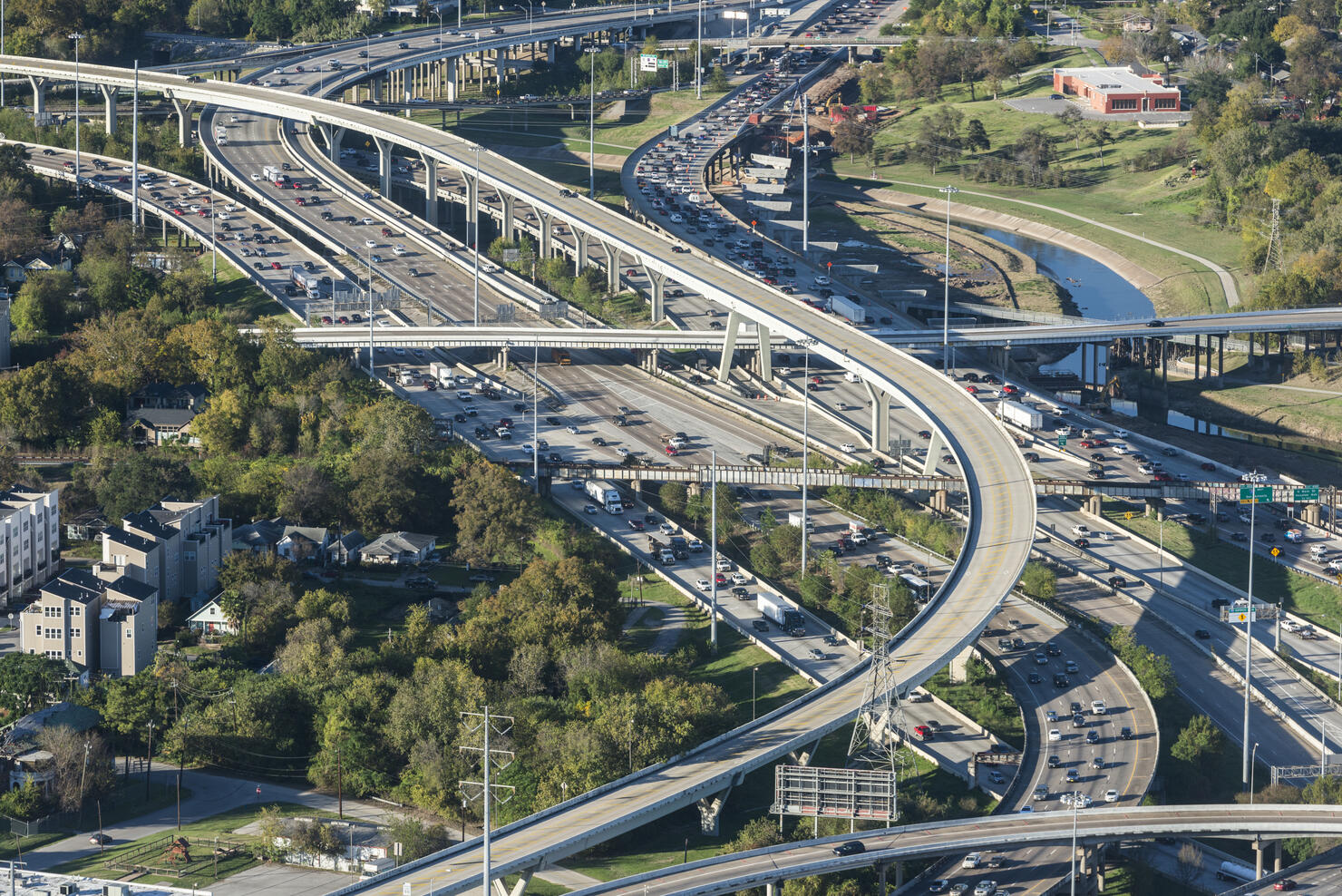 I10 I45 Houston interstate freeway intersection