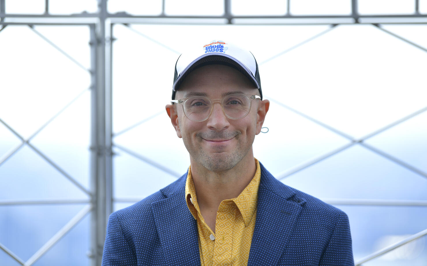 Josh Dela Cruz And Steve Burns Light The Empire State Building Blue In Celebration Of Blue's Clues 25th Anniversary