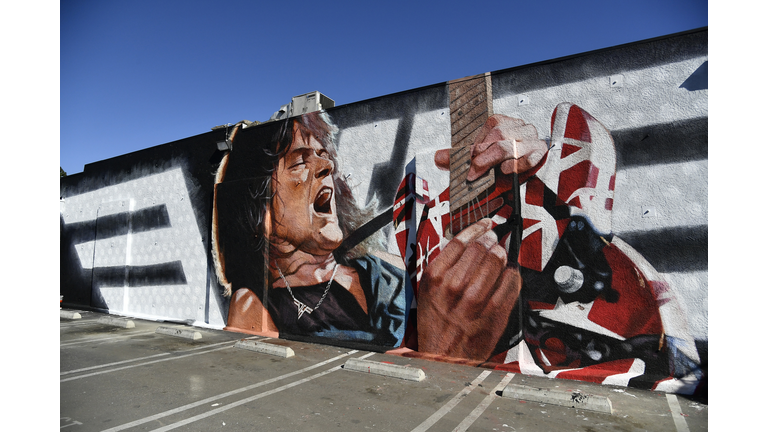 Unveiling Of Eddie Van Halen Mural "Long Live The King" By Artist Robert Vargas