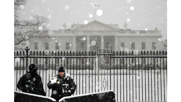 Wintery Mix Of Snow, Ice, And Rain Falls In Washington D.C. Area