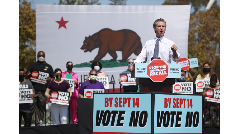 Vice President Kamala Harris Joins California Governor Gavin Newsom In Campaigning Against Recall Effort