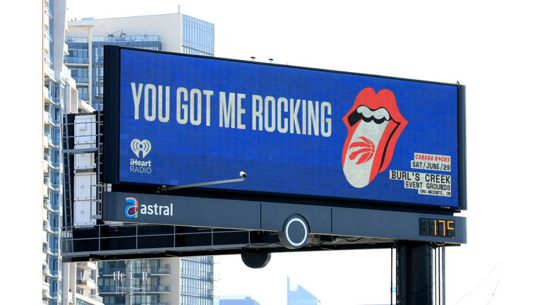 Rolling Stones Billboard Promoting The Canada Rocks Festival In Toronto