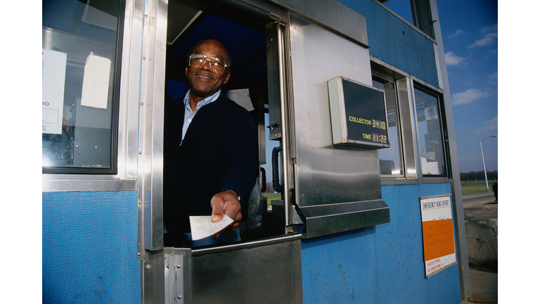 Attendant at toll booth