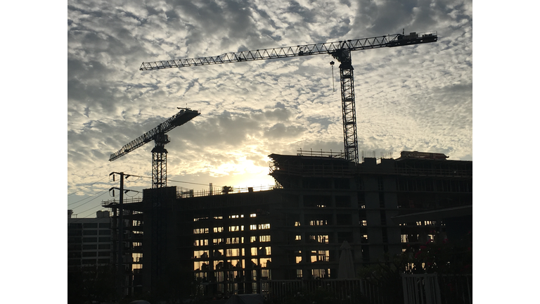 Low Angle View Of Under Construction Building Against Sky