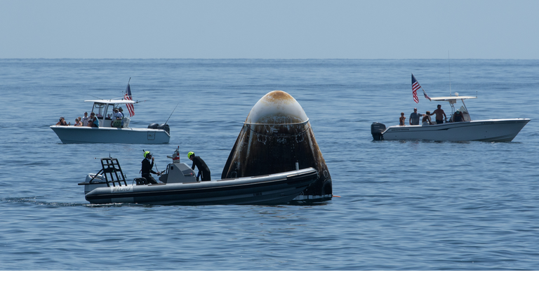 Dragon Capsule Returns To Earth From The International Space Station